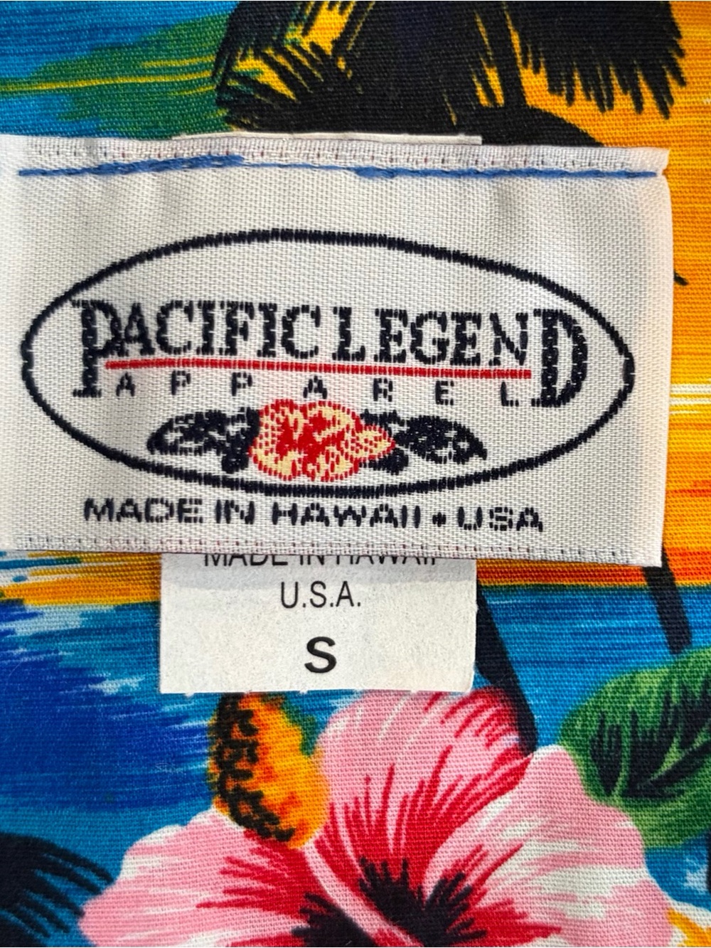 Blue Hawaiian Tropical Floral Mini Dress by Pacific Legend Made in Hawaii Small - Picture 4 of 5